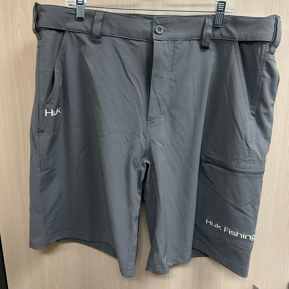 Huk Men's Charcoal Cargo Shorts